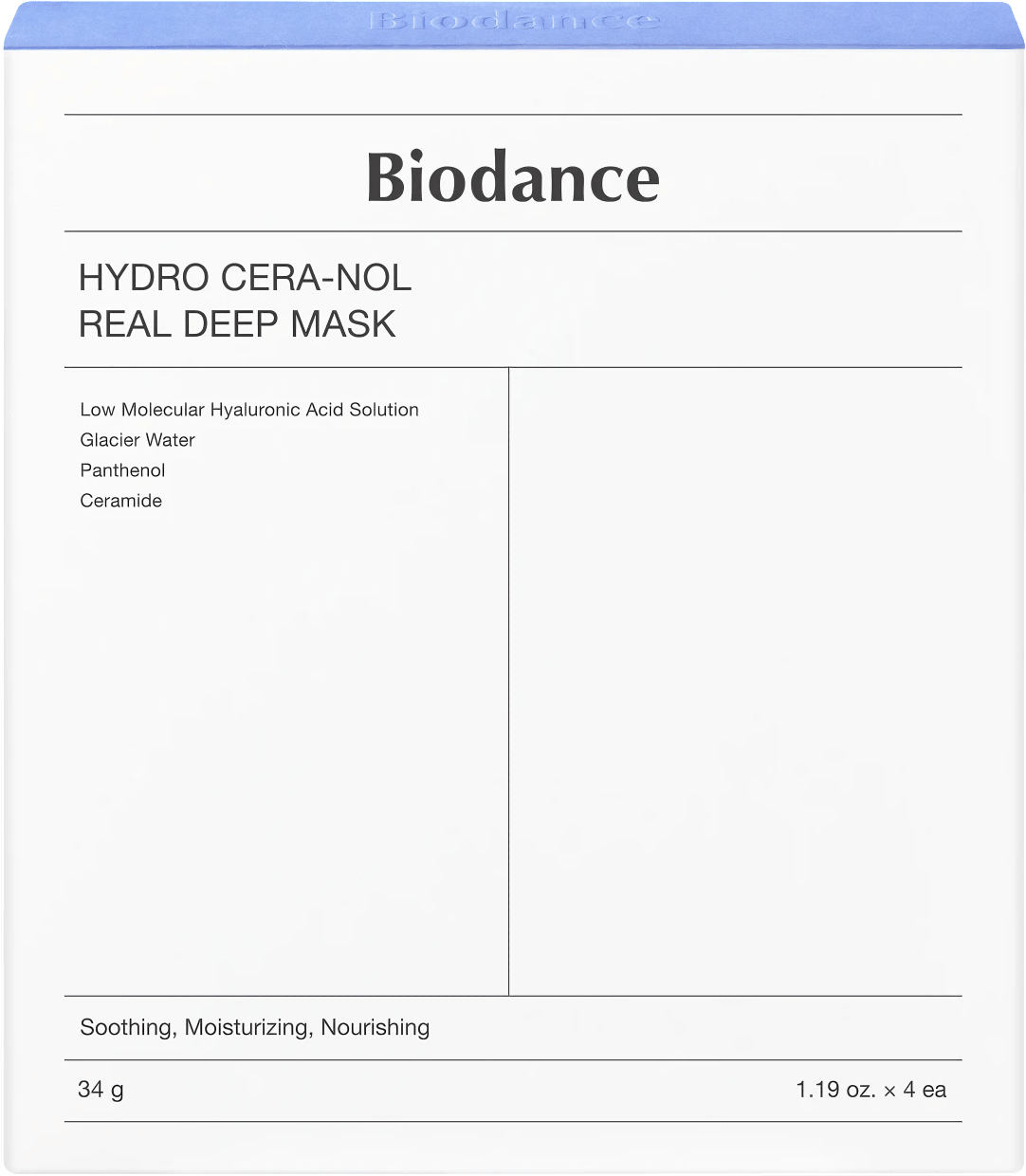 Biodance Hydro Cera - Nol Real Deep Mask 4 pcs - Avoriell