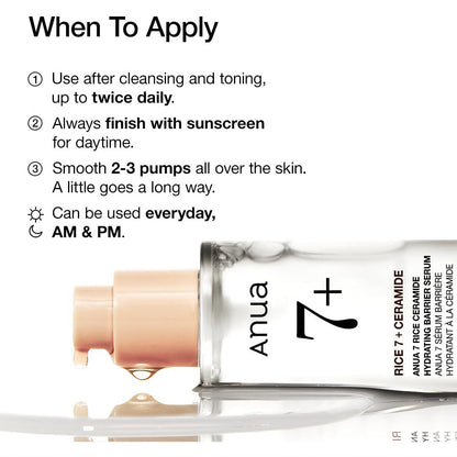 Anua 7 Rice Ceramide Hydrating Barrier Serum 50ml