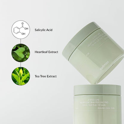 Celimax Ji Woo Gae Heartleaf BHA Peeling Pad 60 st - Avoriell