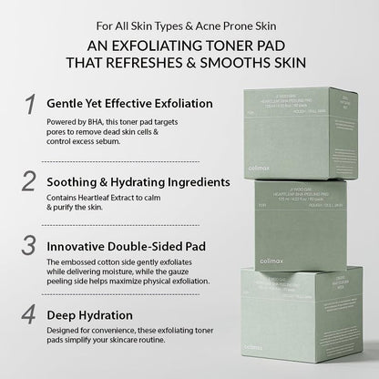 Celimax Ji Woo Gae Heartleaf BHA Peeling Pad 60 st - Avoriell